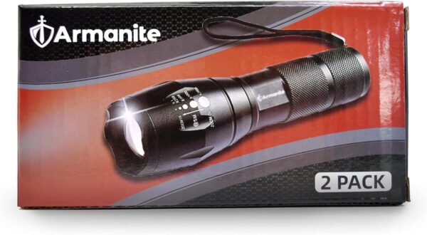 Armanite LED Tactical Flashlight, Camping Gear & Tactical Gear Flashlight for Self Defense & Emergency Survival Kit, Hiking Gear Adult’s & Kids Flash Light, Pocket Light, Water-Resistant Powerful - Image 7