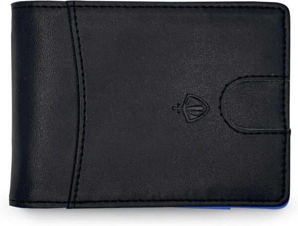 Armanite Men’s Wallets, Thin Wallet, Slim Men’s Wallet with Money Clip, Bifold Mens Wallet, Minimalist Wallet for Men, Gifts for Men (Black and Blue)